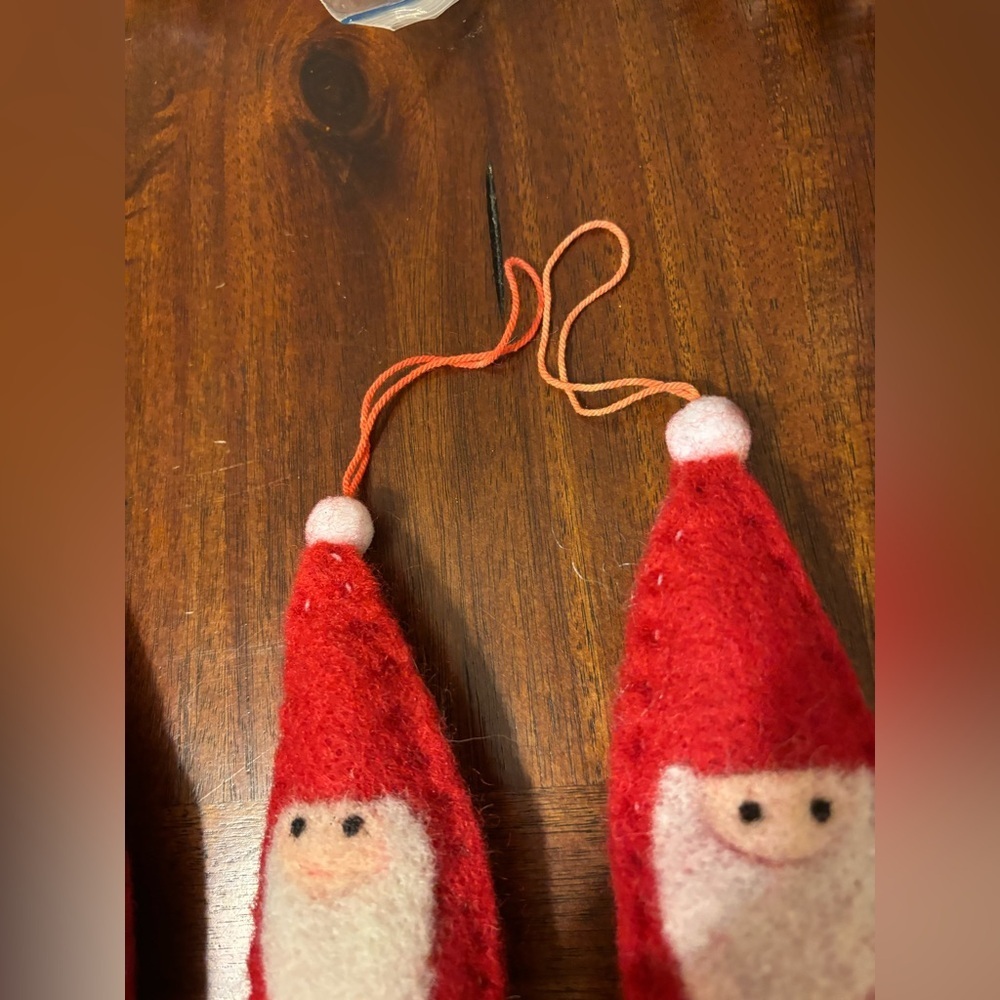 Christmas Happy Face Santa Ornaments Lot Of 4 - Picture 6 of 12